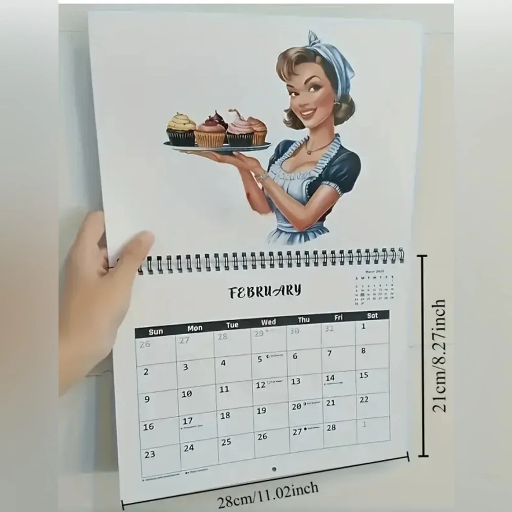Vintage Household Themed Paper Calendar
